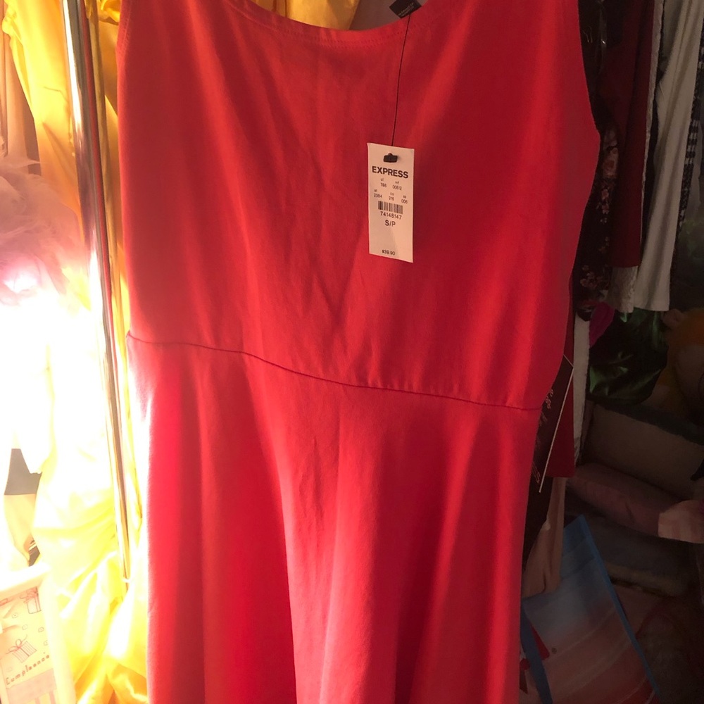 express women dress small pink sleeveless NWT
